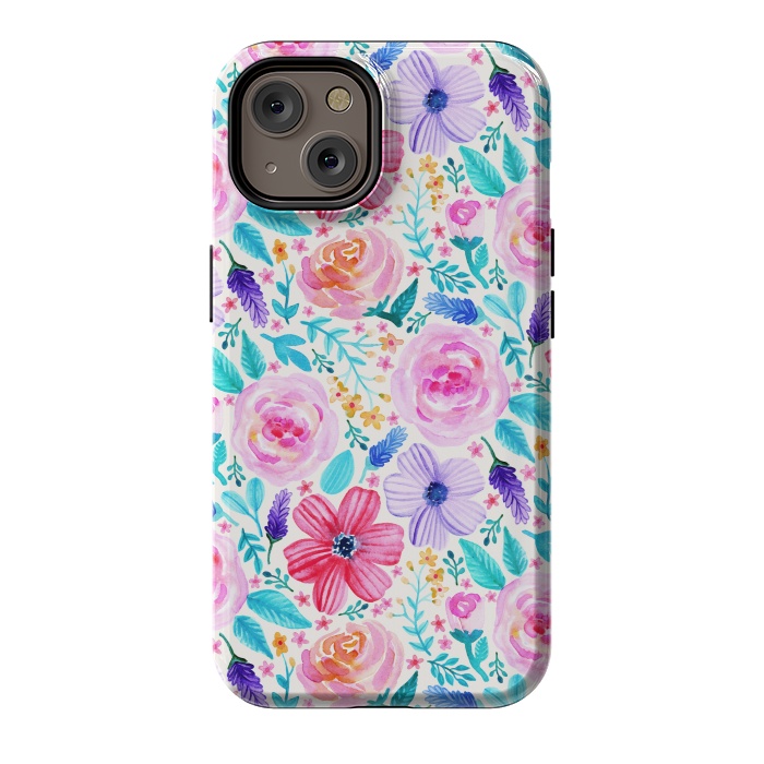 iPhone 14 StrongFit Bold Blooms - Cool Colours by Tangerine-Tane