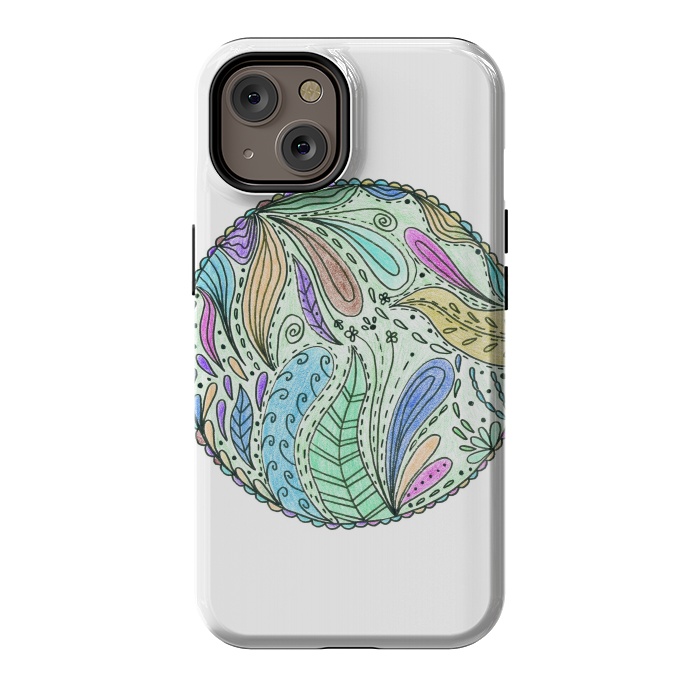 iPhone 14 StrongFit Floral mandala 5 by ArtKingdom7