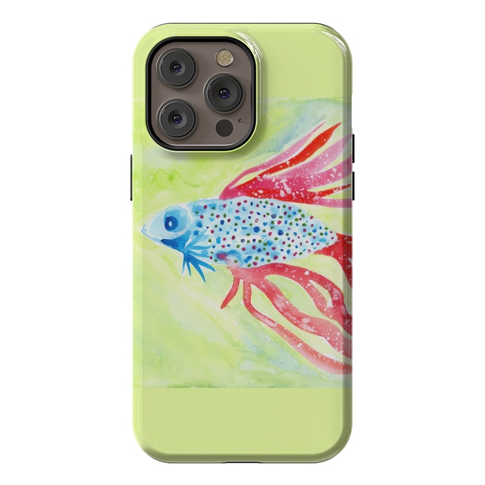 iPhone 14 Pro max StrongFit Betta fish watercolor by ArtKingdom7