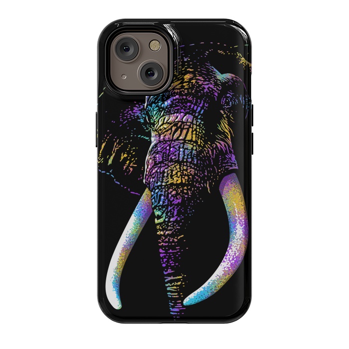 iPhone 14 StrongFit Colorful Elephant by Alberto