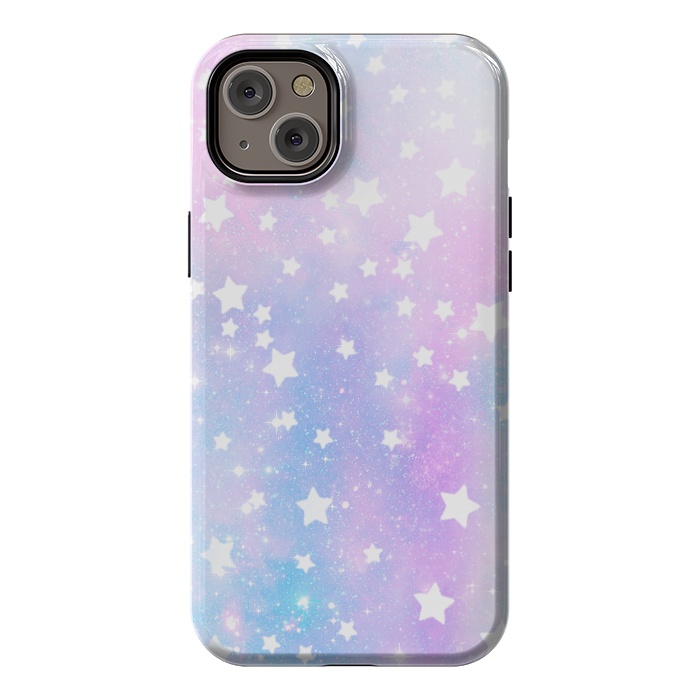 iPhone 14 Plus StrongFit Rainbow galaxy and stars by Oana 
