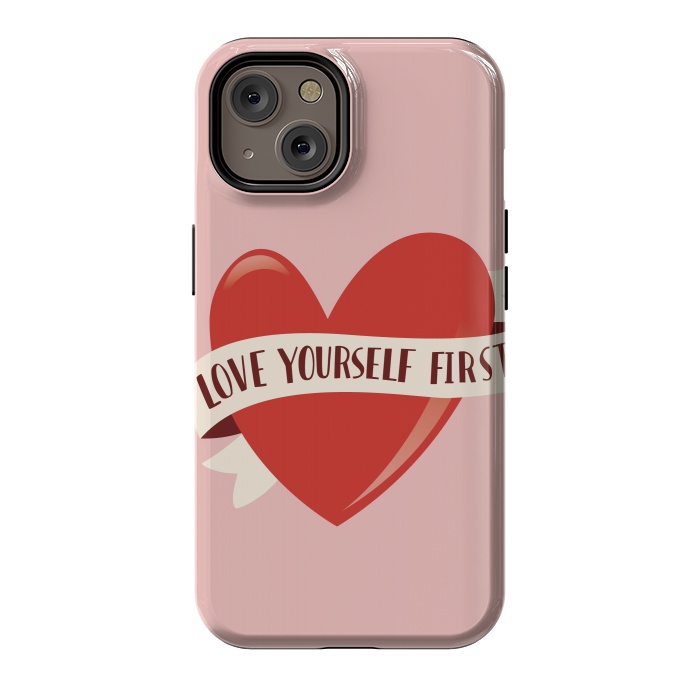 iPhone 14 StrongFit Love Yourself First, Happy Valentine's Day by Jelena Obradovic