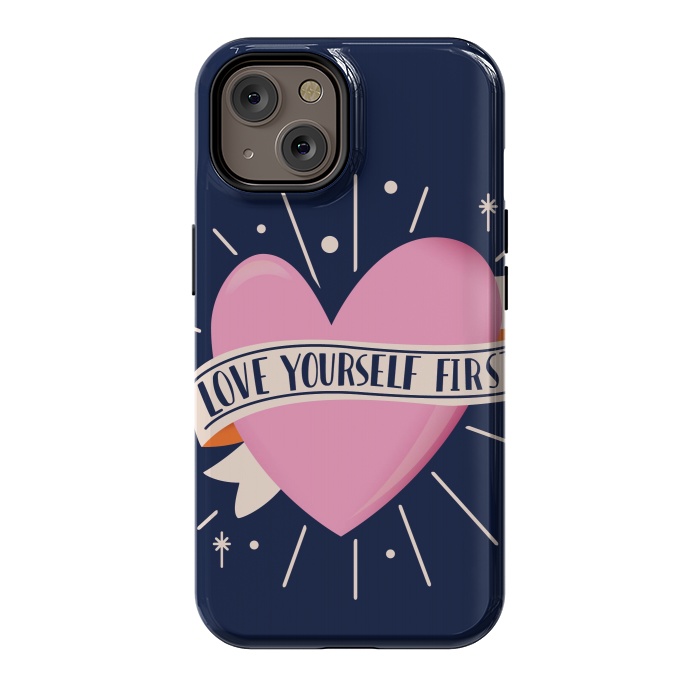 iPhone 14 StrongFit Love Yourself First, Happy Valentine's Day 2 by Jelena Obradovic