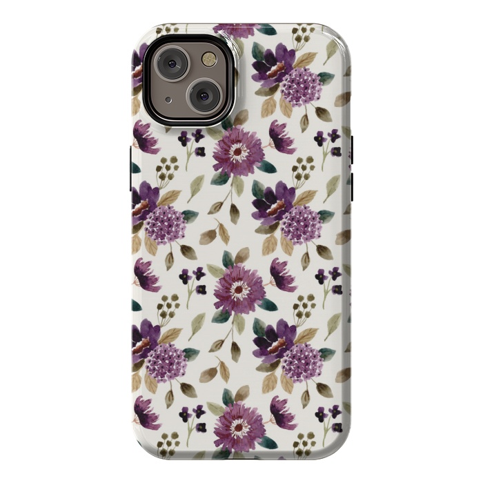 iPhone 14 Plus StrongFit purple grapevine pattern by MALLIKA