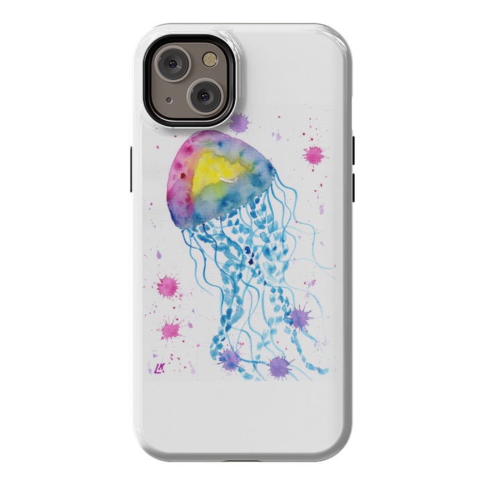 iPhone 14 Plus StrongFit Jellyfish watercolor 22 by ArtKingdom7