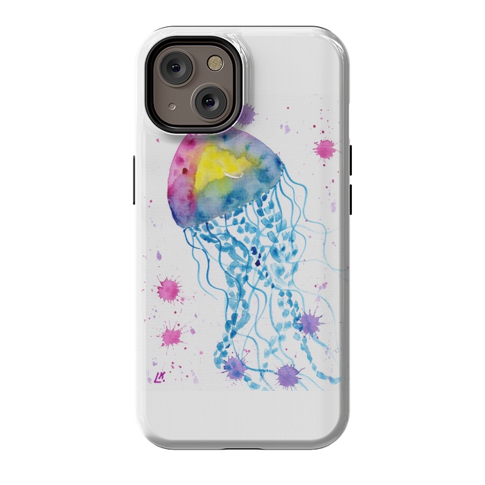 iPhone 14 StrongFit Jellyfish watercolor 22 by ArtKingdom7