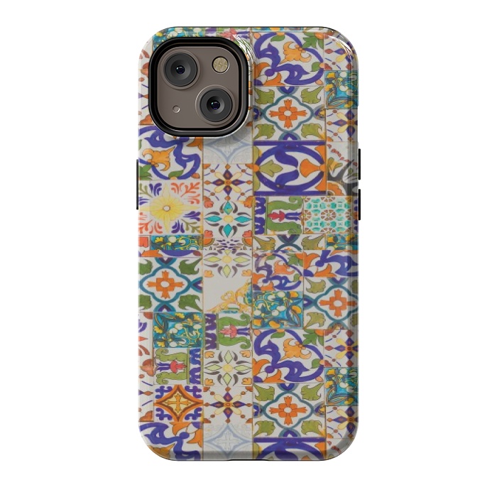 iPhone 14 StrongFit OLD TILE PATTERN by MALLIKA