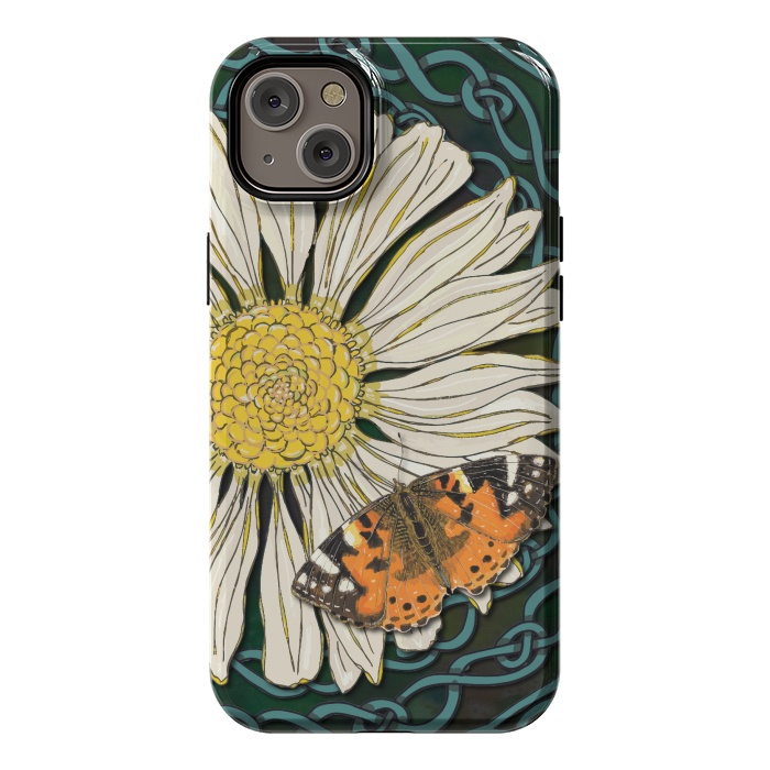 iPhone 14 Plus StrongFit Daisy and Butterfly by Lotti Brown