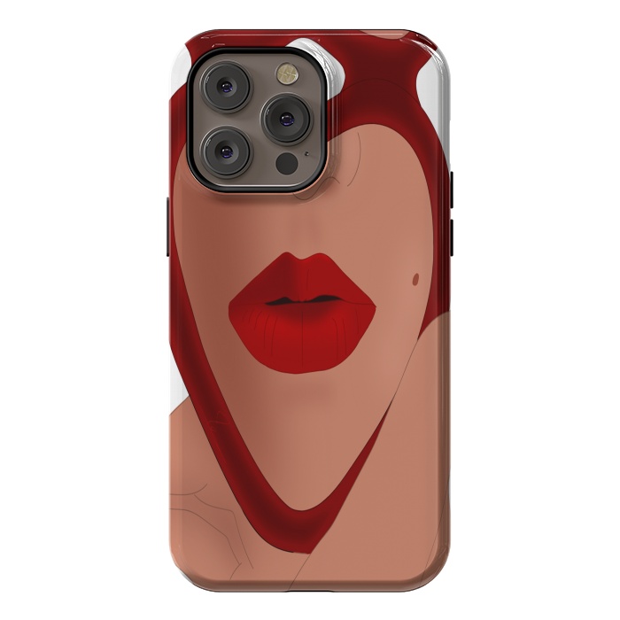 iPhone 14 Pro max StrongFit Mirrored Lips - Valentines Edition Design by Anima Tea Story