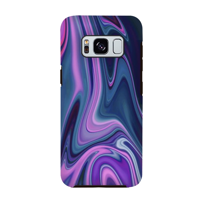 Galaxy S8 StrongFit Liquid Purple Pink and Blue Colors by ArtsCase
