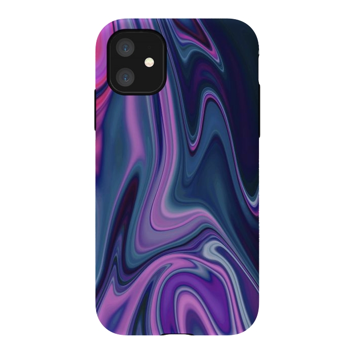 iPhone 11 StrongFit Liquid Purple Pink and Blue Colors by ArtsCase