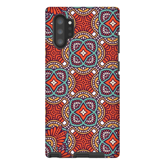 Galaxy Note 10 plus StrongFit Orange Mandalas by ArtsCase