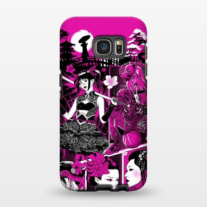 Galaxy S7 EDGE StrongFit pink geisha  by Alberto