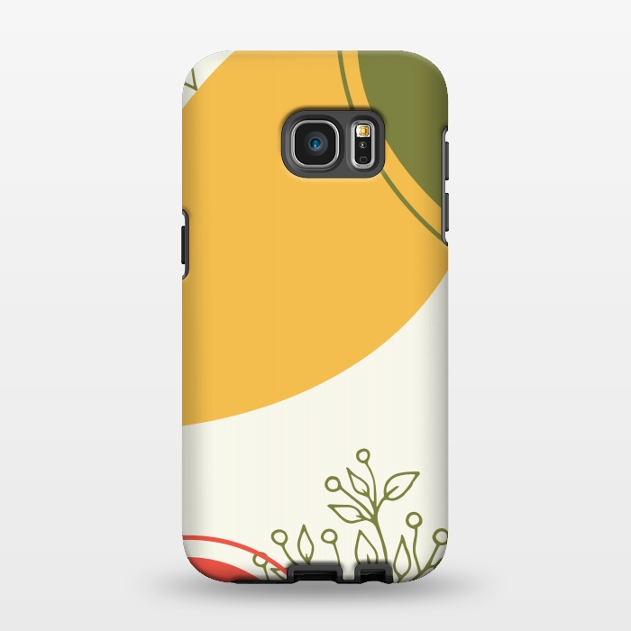 Galaxy S7 EDGE StrongFit modern art yellow by MALLIKA