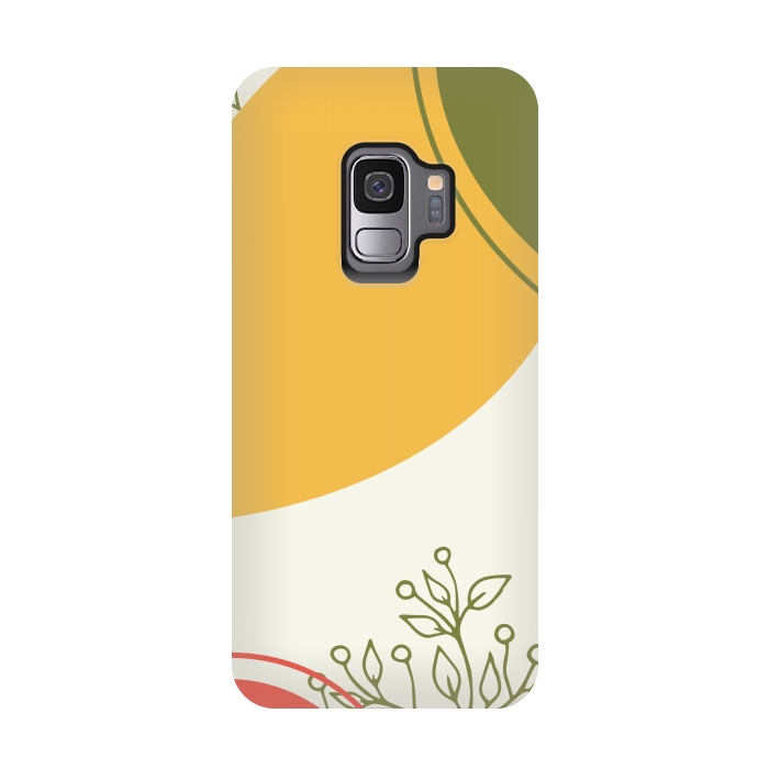 Galaxy S9 StrongFit modern art yellow by MALLIKA