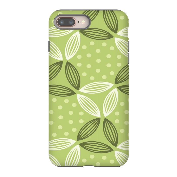 iPhone 8 plus StrongFit green leave pattern by MALLIKA