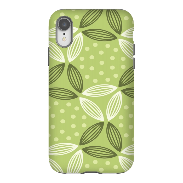 iPhone Xr StrongFit green leave pattern by MALLIKA