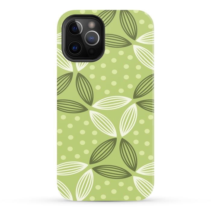 iPhone 12 Pro Max StrongFit green leave pattern by MALLIKA