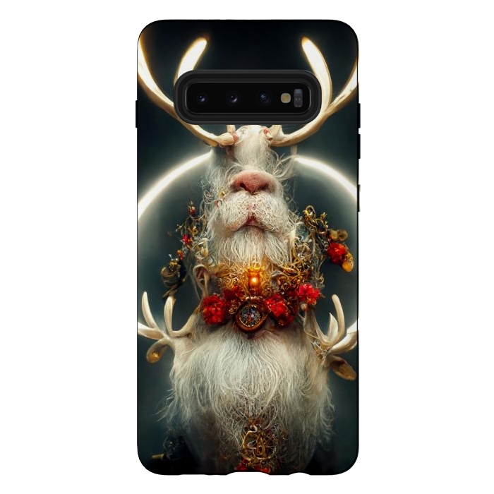 Galaxy S10 plus StrongFit Santa reindeer by haroulita