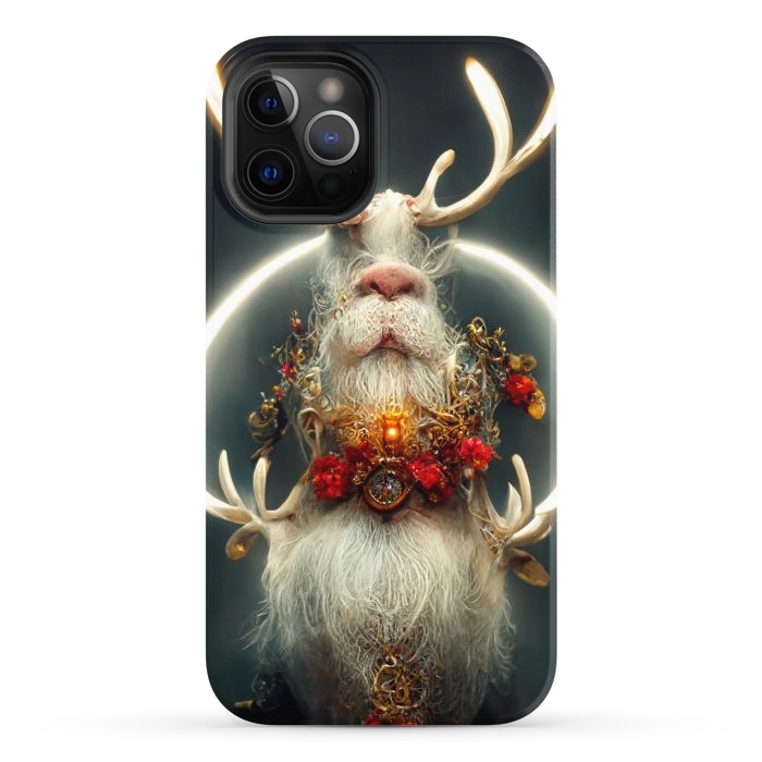iPhone 12 Pro StrongFit Santa reindeer by haroulita
