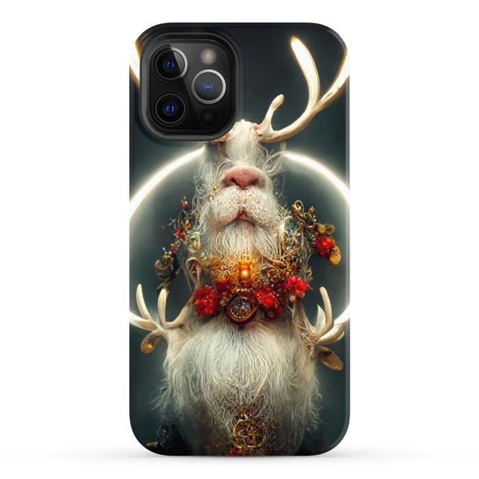 iPhone 12 Pro Max StrongFit Santa reindeer by haroulita