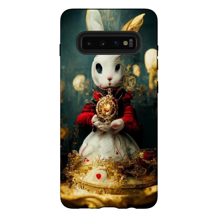 Galaxy S10 plus StrongFit white rabbit , Alice by haroulita