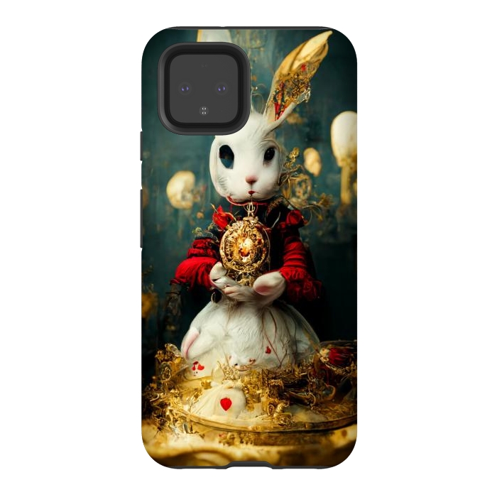 Pixel 4 StrongFit white rabbit , Alice by haroulita