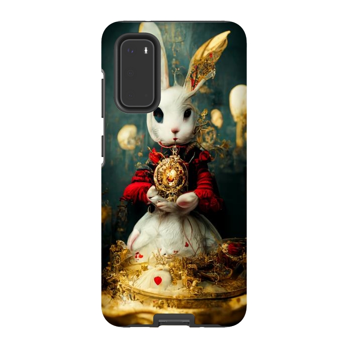 Galaxy S20 StrongFit white rabbit , Alice by haroulita