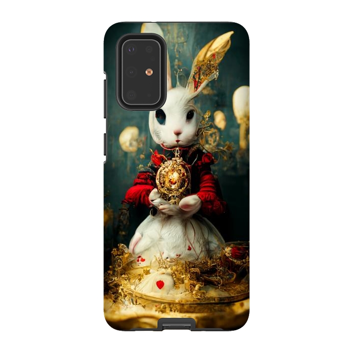Galaxy S20 Plus StrongFit white rabbit , Alice by haroulita