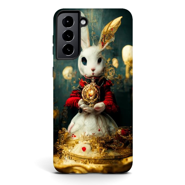 Galaxy S21 StrongFit white rabbit , Alice by haroulita