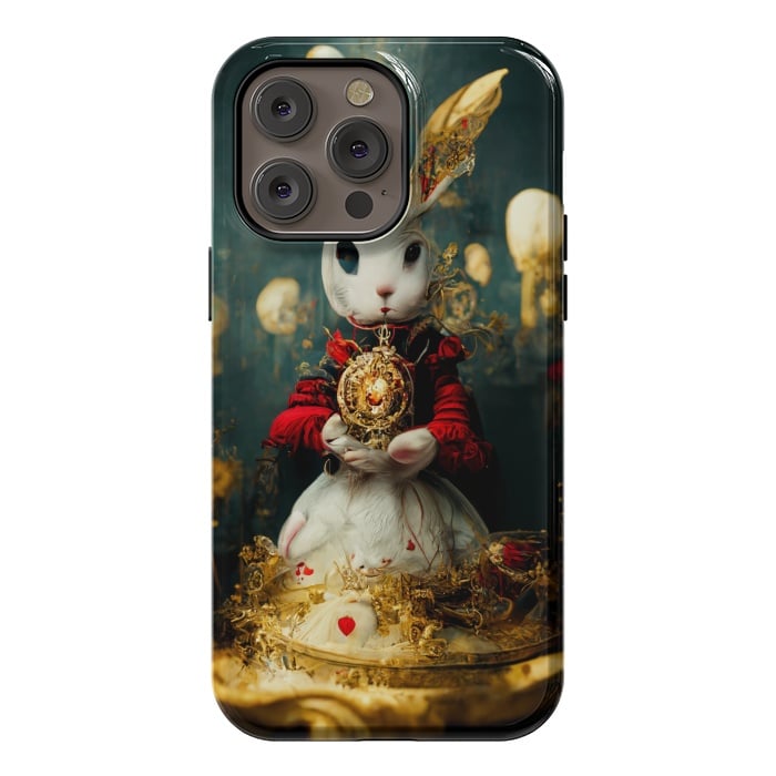 iPhone 14 Pro max StrongFit white rabbit , Alice by haroulita