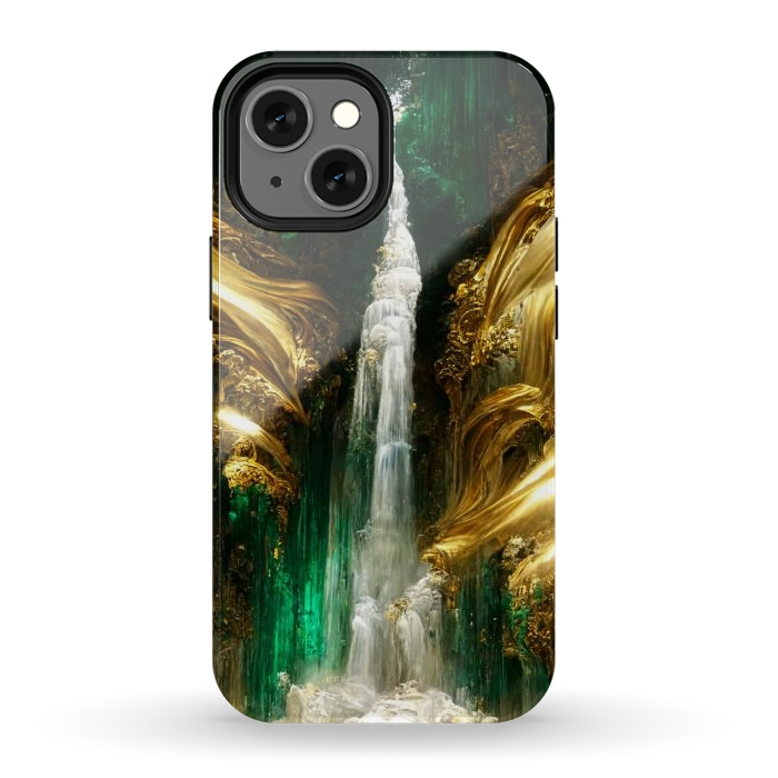 iPhone 13 mini StrongFit sparkle waterfall by haroulita