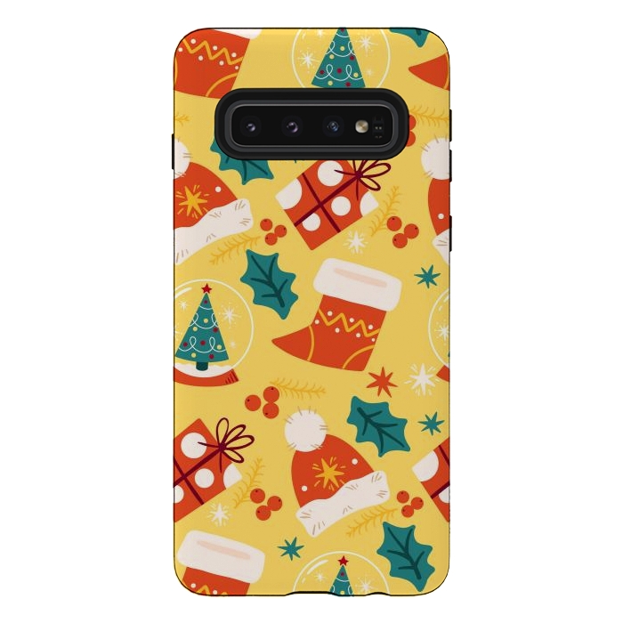 Galaxy S10 StrongFit Christmas Boots and Hats by ArtsCase