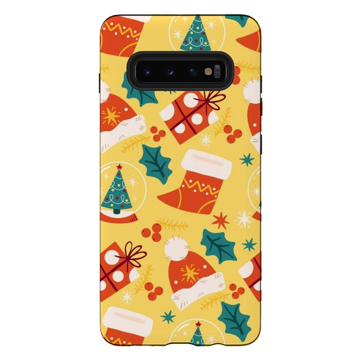 Galaxy S10 plus StrongFit Christmas Boots and Hats by ArtsCase