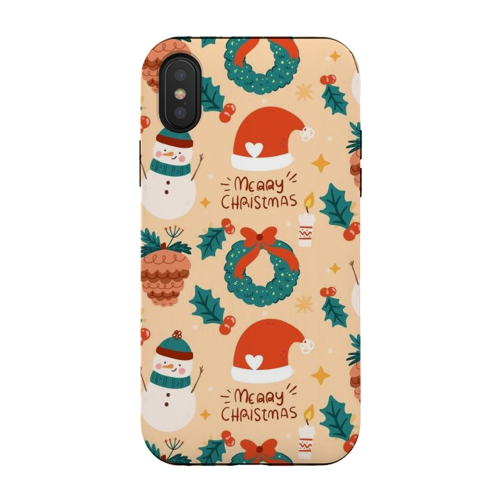 iPhone Xs / X StrongFit Merry Christmas IV by ArtsCase