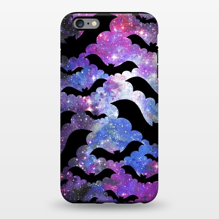 iPhone 6/6s plus StrongFit Flying bats and starry night sky - purple-blue night sky by Oana 