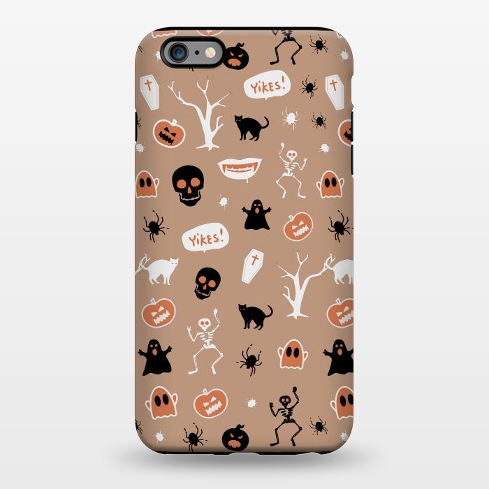 iPhone 6/6s plus StrongFit Halloween Monster pattern - cute Halloween stickers - skull, pumpkin, black cat, ghost by Oana 