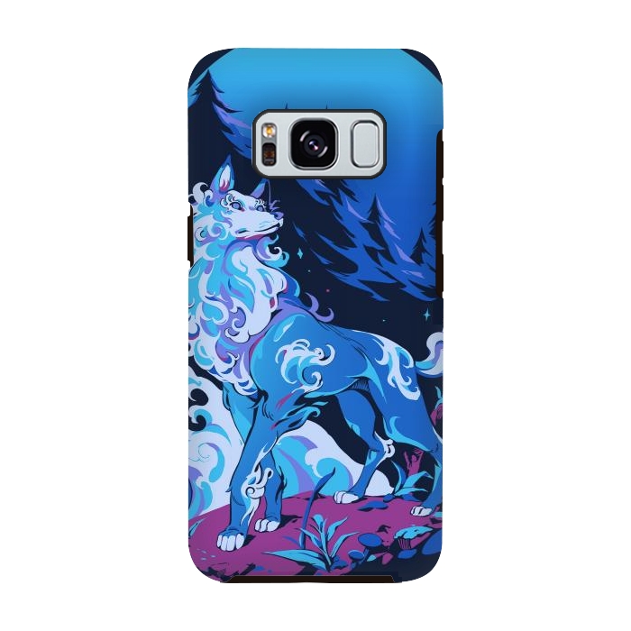 Galaxy S8 StrongFit Spiritual Aqua Wolf by Ilustrata