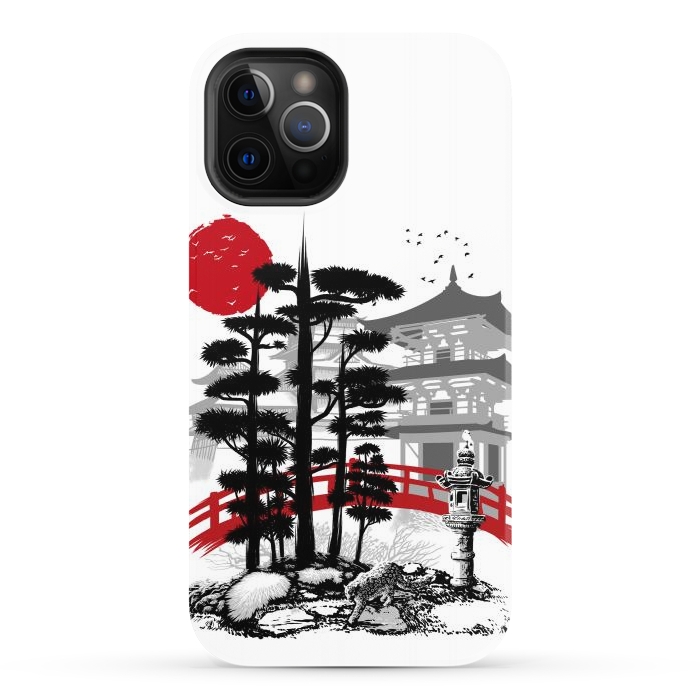iPhone 12 Pro StrongFit Temple with garden Zen by Alberto