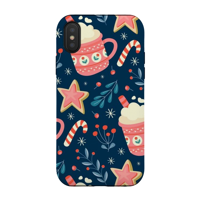 iPhone Xs / X StrongFit Cute Christmas Pattern VI by ArtsCase