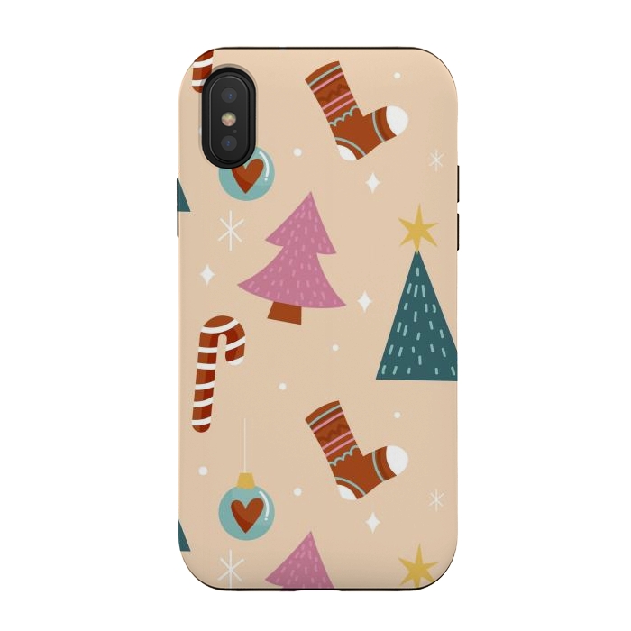 iPhone Xs / X StrongFit Original Pattern in Christmas by ArtsCase