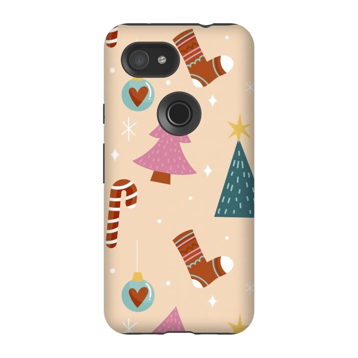Pixel 3A StrongFit Original Pattern in Christmas by ArtsCase