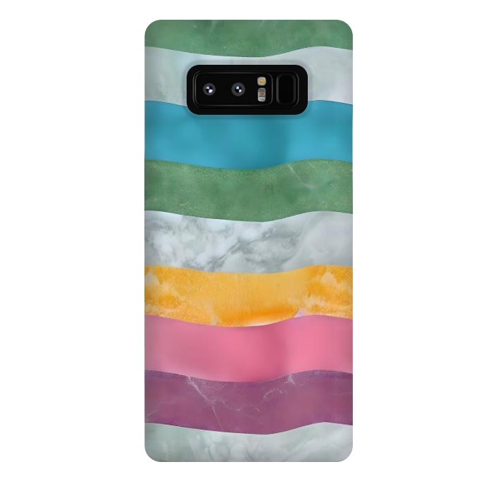Galaxy Note 8 StrongFit Colorful marble Waves  by Winston