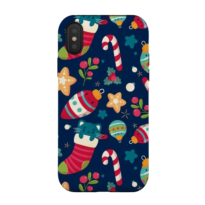 iPhone Xs / X StrongFit A Cat in Christmas by ArtsCase