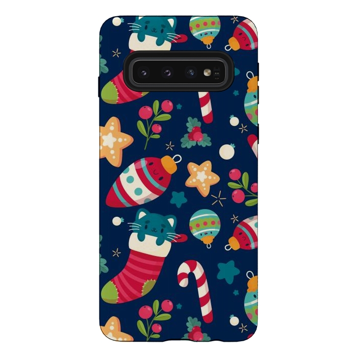 Galaxy S10 StrongFit A Cat in Christmas by ArtsCase