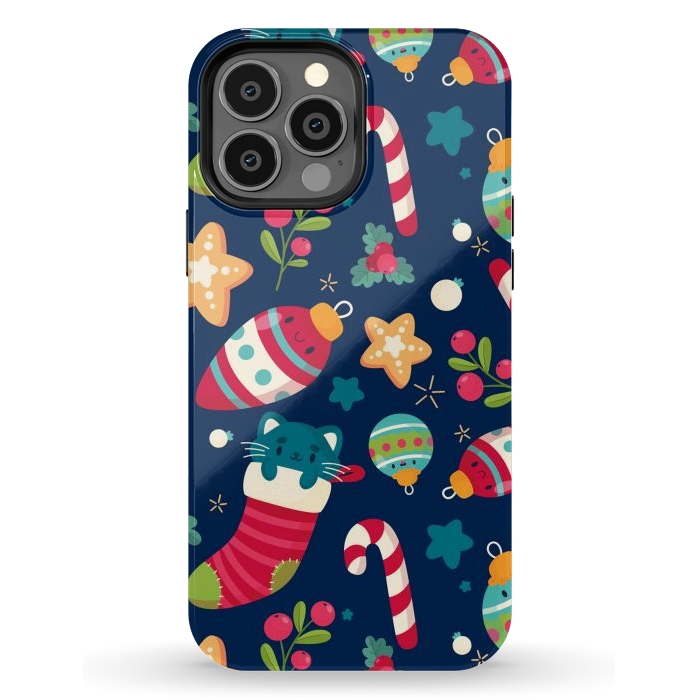 iPhone 13 Pro Max StrongFit A Cat in Christmas by ArtsCase