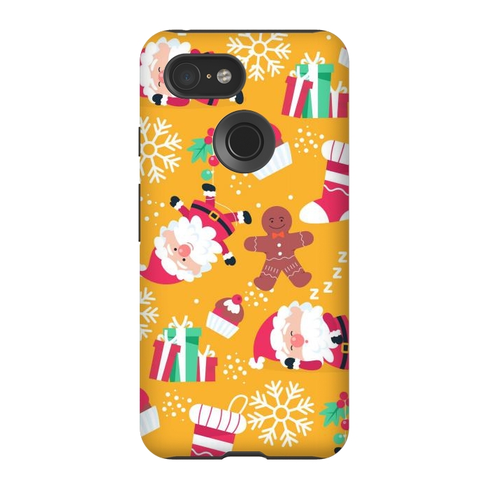 Pixel 3 StrongFit Cute Pattern for Christmas  by ArtsCase