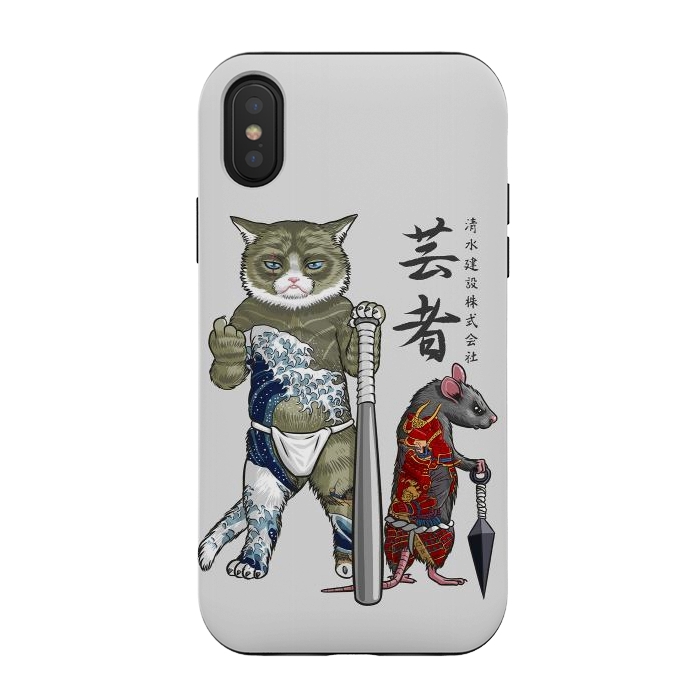 iPhone Xs / X StrongFit Mouse and Cat yakuza by Alberto