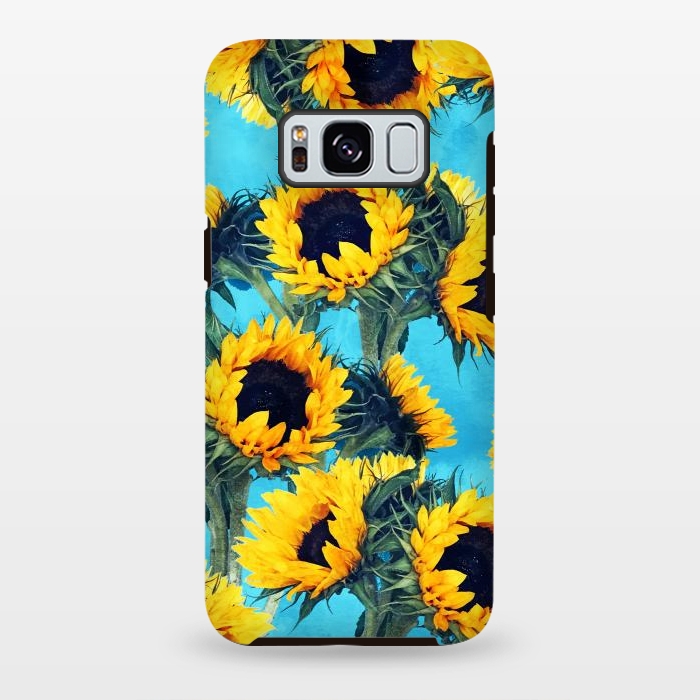Galaxy S8 plus StrongFit Sunflowers & Sky by Uma Prabhakar Gokhale