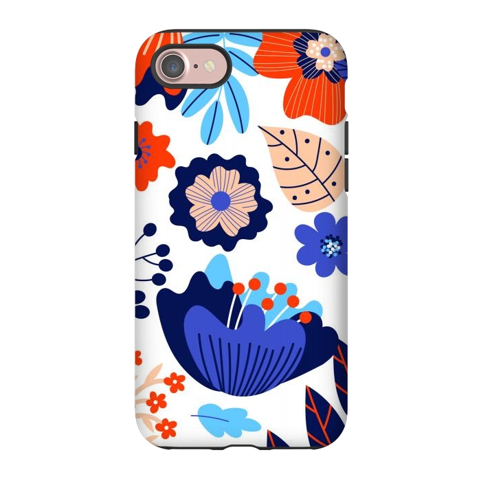 iPhone 7 StrongFit Blue Flowers by ArtsCase